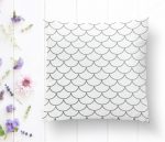 Gri Geometrik Desenli Dijtal Baskılı Dekoratif Kırlent Kılıfı Realhomes