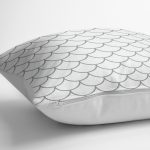 Gri Geometrik Desenli Dijtal Baskılı Dekoratif Kırlent Kılıfı Realhomes