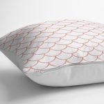 - K2165-3 - Realhomes  Mürdüm Renkli Geometrik Desenli Dijital Bakılılı Yastık Kılıfı Realhomes