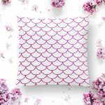 Mor Geometrik Desenli Dijital Baskılı Dekoratif Yastık Kılıfı Realhomes