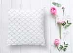 - K2173-1 - Realhomes Açık Mavi Geometrik Desenli Dijital Baskılı Yastık Kılıfı Realhomes