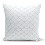 - K2173 - Realhomes Açık Mavi Geometrik Desenli Dijital Baskılı Yastık Kılıfı Realhomes