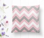 Renkli Zigzag Desenli Dijital Baskılı Dekoratif Kırlent Kılıfı Realhomes