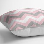 Renkli Zigzag Desenli Dijital Baskılı Dekoratif Kırlent Kılıfı Realhomes