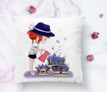 Kız Temalı Dijital Baskılı Dekoratif Yastık Kırlent Kılıfı Realhomes