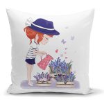Kız Temalı Dijital Baskılı Dekoratif Yastık Kırlent Kılıfı Realhomes