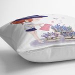 Kız Temalı Dijital Baskılı Dekoratif Yastık Kırlent Kılıfı Realhomes