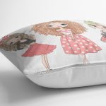 Best Friends Temalı Dijital Baskılı Modern Yastık Kırlent Kılıfı Realhomes