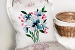 - K2184-2 - Realhomes Modern Çiçek Desenli Dijital Baskılı Dekoratif Yastık Kılıfı Realhomes