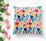 - K2185-1 - Realhomes Renkli Geometrik Resimli Dijital Baskılı Modern Kırlent Kılıfı Realhomes