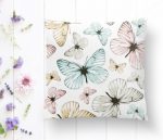 - K2187-1 - Realhomes Renkli Kelebek Temalı Dijital Baskılı Dekoratif Yastık Kılıfı Realhomes