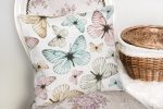 - K2187-2 - Realhomes Renkli Kelebek Temalı Dijital Baskılı Dekoratif Yastık Kılıfı Realhomes