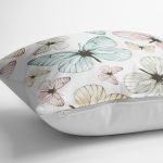 - K2187-3 - Realhomes Renkli Kelebek Temalı Dijital Baskılı Dekoratif Yastık Kılıfı Realhomes