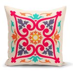 - K2188 - Realhomes Modern Geometrik Desenli Dijital Baskılı Dekoratif Kırlent Kılıfı Realhomes