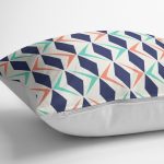 Renkli Geometrik Desenli Dijital Baskılı Modern Yastık Kılıfı Realhomes