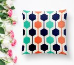 Modern Petek Desenli Dijital Baskılı Dekoratif Yastık Kılıfı Realhomes