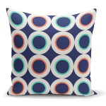 - K2194 - Realhomes Yuvarlak Desenli Modern Dijital Baskılı Dekoratif Yastık Kırlent Kılıfı Realhomes