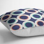 - K2194-3 - Realhomes Yuvarlak Desenli Modern Dijital Baskılı Dekoratif Yastık Kırlent Kılıfı Realhomes