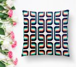 - K2198-1 - Realhomes  Renkli Geometrik Motifli Dijital Baskılı Dekoratif Kırlent Kılıfı Realhomes