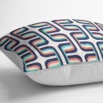 - K2198-3 - Realhomes  Renkli Geometrik Motifli Dijital Baskılı Dekoratif Kırlent Kılıfı Realhomes