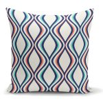 - K2199 - Realhomes  Özel Tasarım Geometrik Desenli Dijital Baskılı Kırlent Kılıfı Realhomes