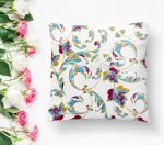 - K2211-1 - Realhomes Çini Desenli Dijital Baskılı Dekoratif Kırlent Kılıfı Realhomes