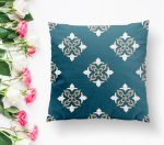 - K2221-1 - Realhomes Damask Desen Motifli Dekoratif Yastık Kırlent Kılıfı Realhomes