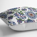 - K2224-3 - Realhomes Porselen Deseni Dijital Baskılı Dekoratif Kırlent Yastık Kılıfı Realhomes