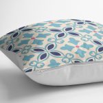 - K2228-3 - Realhomes Modern Çini Desenli Dijital Baskılı Dekoratif Kırlent Kılıfı Realhomes