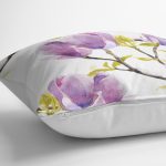 - K2241-3 - Realhomes Sulu Boya Çiçek Desenli Dijital Baskılı Modern Yastık Kılıfı Realhomes