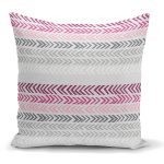 Renkli Zigzag Motifli Dijital Baskılı Kırlent Yastık Kılıfı Realhomes