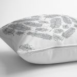 - K2249-3 - Realhomes Tüy Desen Kalp Motifli Dijital Baskılı Dekoratif Kırlent Kılıfı Realhomes