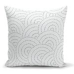 - K2250 - Realhomes  Yuvarlak Motifli Dijital Baskılı Modern Yastık Kırlent Kılıfı Realhomes