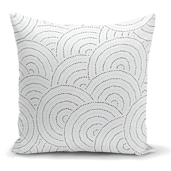 - K2250 - Realhomes  Yuvarlak Motifli Dijital Baskılı Modern Yastık Kırlent Kılıfı Realhomes