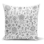 - K2251 - Realhomes Modern Çiçek Motifli Dijital Baskılı Dekoratif Yastık Kılıfı Realhomes