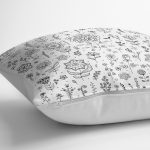 - K2251-3 - Realhomes Modern Çiçek Motifli Dijital Baskılı Dekoratif Yastık Kılıfı Realhomes