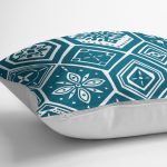 - K2255-3 - Realhomes Özel Tasarım Geometrik Motifli Dijital Baskılı Kırlent Kılıfı Realhomes