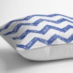 Püskürtme Desenli Zigzag Temalı Dijital Baskılı Kırlent Kılıfı Realhomes