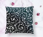 - K2258-1 - Realhomes Yeşil Yaprak Motifli Dijital Baskılı Modern Yastık Kılıfı Realhomes