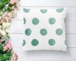 - K2259-1 - Realhomes Mind Yeşili Puantiyeli Dijital Baskılı Dekoratif Yastık Kılıfı Realhomes