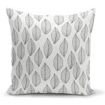 - K2263 - Realhomes  Özel Tasarım Yaprak Desenli Dijital Baskılı Kırlent Kılıfı Realhomes