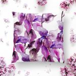 Sulu Boya Yaprak Temalı Dijital Baskılı Modern Kırlent Kılıfı Realhomes