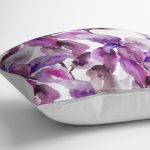 Sulu Boya Yaprak Temalı Dijital Baskılı Modern Kırlent Kılıfı Realhomes