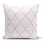 - K2275 - Realhomes Pembe Renkli Ogea Desenli Dijital Baskılı Modern Yastık Kılıfı Realhomes