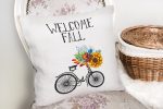 Welcome Fall Yazılı Dijital Baskılı Dekoratif Yastık Kırlent Kılıfı Realhomes