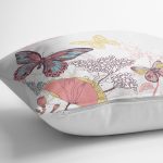 Özel Tasarım Renkli Kelebek Desenli Dijital Baskılı Yastık Kılıfı Realhomes