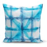 - K2289 - Realhomes Mavi Sulu Boya Desenli Dijital Baskılı Modern Yastık Kılıfı Realhomes