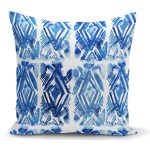 Geometrik Baklava Desenli Dijital Baskılı Modern Kırlent Kılıfı Realhomes