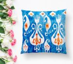 - K2299-1 - Realhomes Modern Çini Resimli Dijital Baskılı Dekoratif Yastık Kılıfı Realhomes