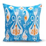 - K2299 - Realhomes Modern Çini Resimli Dijital Baskılı Dekoratif Yastık Kılıfı Realhomes